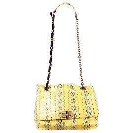 Lanvin Bolso Happy In Snake mediano amarillo Amarillo