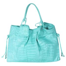 Autre Marque-Turquoise Croc Bag-Blue