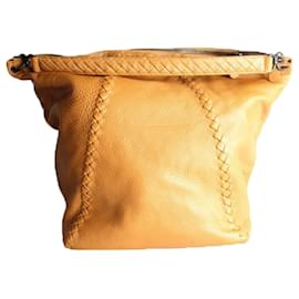 Bottega Veneta-Camel Top Handle Tote Bag-Brown