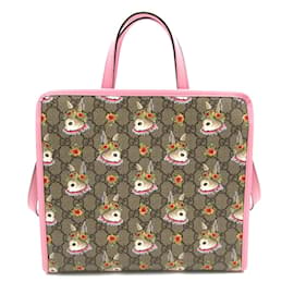 Gucci-Gucci x Higuchi Yuko GG Supreme Mini Rabbit Tote Bolsa de lona 630542 en buen estado-Otro