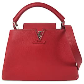 Louis Vuitton-Louis Vuitton Red Taurillon Capucines BB-Red