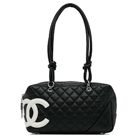 Chanel-Bolsa de ombro preta Chanel Cambon Ligne-Preto