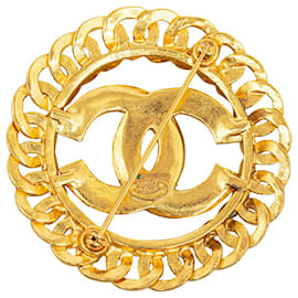 Chanel-Chanel Broche CC Or-Doré