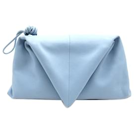 Bottega Veneta-Bottega Veneta Blue BV Trine Angular Clutch Bag-Blue