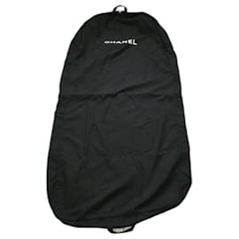 Chanel-chanel canvas travel clothing cover-Black