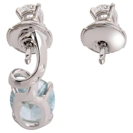 Dior-Boucles d'oreilles pendantes Dior Moyenne Joaillerie Diorama 18K or blanc 0.8 ctw-Argenté,Métallisé
