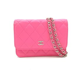 Autre Marque-Quilted Leather CC Wallet on Chain AP1649-Other