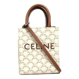 Céline-Celine Triomphe Mini Vertical Cabas Tote Canvas Crossbody Bag 194372BZK in Excellent condition-Other