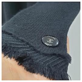 Chanel-Chanel Rollkragenpullover aus schwarzem Kaschmir, Gr.38-Schwarz