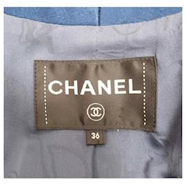 Chanel-Chaqueta blazer de algodón azul Chanel Coco Cuba-Azul