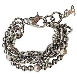 Pulseira DOLCE & GABBANA com corrente forrada em aço prateado Prata