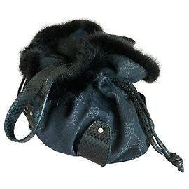 Borsa a secchiello con monogramma Blumarine Nero