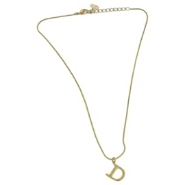 Christian Dior-Christian Dior Collar metal Oro Autenticación5728-Dorado