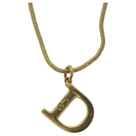 Christian Dior-Christian Dior Collar metal Oro Autenticación5728-Dorado
