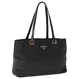 Prada-PRADA Hand Bag Nylon Black Auth 65906-Black
