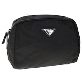 Prada-PRADA Pouch Nylon Black Auth bs11804-Black