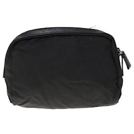 Prada-PRADA Pouch Nylon Black Auth bs11804-Black