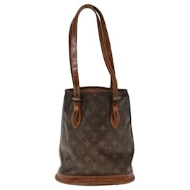 Louis Vuitton-LOUIS VUITTON Monogram Bucket PM Shoulder Bag M42238 LV Auth 66027-Monogram