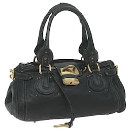 Chloé-Chloe Paddington Shoulder Bag Leather Black Auth yk10546-Black