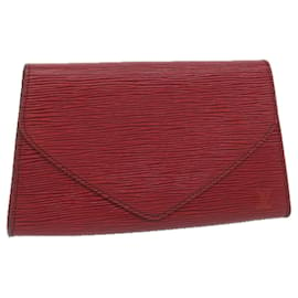 Louis Vuitton-LOUIS VUITTON Epi Montaigne 23 Bolsa embreagem vermelha M52667 LV Auth th4551-Vermelho