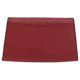 Louis Vuitton-LOUIS VUITTON Epi Montaigne 23 Clutch Rot M52667 LV Auth th4551-Rot