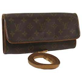 Louis Vuitton-LOUIS VUITTON Monogram Pochette Twin GM Shoulder Bag M51852 LV Auth th4561-Monogram