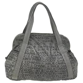 Chanel-CHANEL Unlimited Shoulder Bag Nylon Silver CC Auth bs11911-Silvery