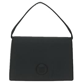 Givenchy-GIVENCHY Hand Bag Satin Black Auth bs11866-Black