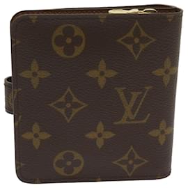 Louis Vuitton-LOUIS VUITTON Monogram Compact zip Wallet M61667 Autenticación LV5633-Monograma