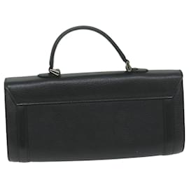Autre Marque-Burberrys bolsa de mão de couro preta autêntica 65918-Preto