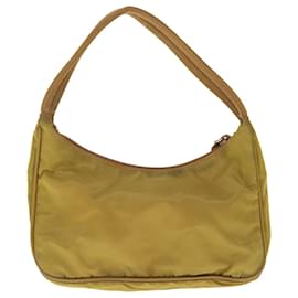 Prada-PRADA Hand Bag Nylon Khaki Auth 65751-Khaki