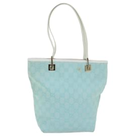 Gucci-GUCCI GG Canvas Tragetasche Hellblau 002.1099 Auth 65709-Hellblau