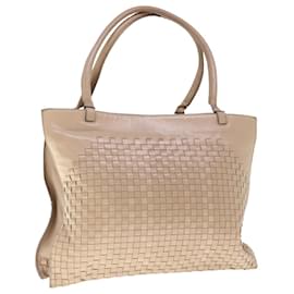 Autre Marque-BOTTEGAVENETA INTRECCIATO Einkaufstasche Leder Beige Auth yk10501-Beige