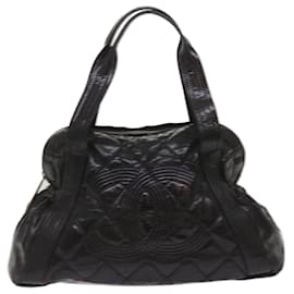 Chanel-CHANEL Shoulder Bag Patent Leather Black CC Auth bs11782-Black