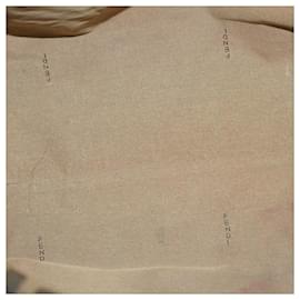 Fendi-FENDI Zucca Canvas Tote Bag Nero Marrone Autentico 65505-Marrone,Nero