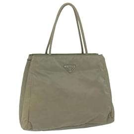 Prada-PRADA Tote Bag Nylon Beige Auth ac2732-Beige