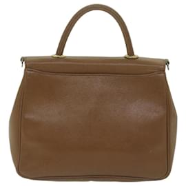 Autre Marque-Burberrys Hand Bag Leather 2way Brown Auth bs11814-Brown