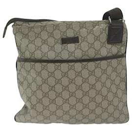 Gucci-GUCCI GG Supreme Shoulder Bag PVC Beige 141626 Auth am5746-Beige