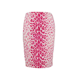 Moschino-Moschino Cheap and Chic Leopard Print Skirt-Pink
