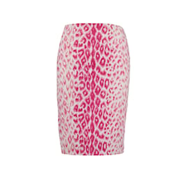 Moschino-Moschino Cheap and Chic Leopard Print Skirt-Pink