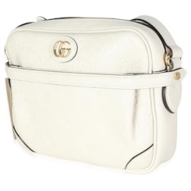 Gucci-Gucci Ivory Calfskin GG Star Crossbody-White