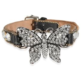 Gucci-Gucci Butterfly Bracelet in Leather & Base Metal-Other
