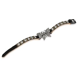 Gucci-Gucci Butterfly Bracelet in Leather & Base Metal-Other