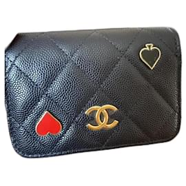 Chanel-Carteira de presente VIP Chanel Spade & Heart-Azul marinho