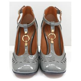 Chloé-Zapatos de tacón en T Chloe Perry-Gris