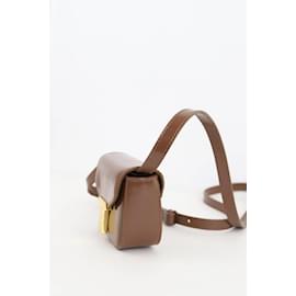 Tara Jarmon-mini leather bag-Brown