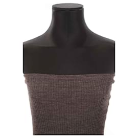 Jean Paul Gaultier-wrap wool skirt-Brown
