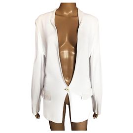 Alaïa Malhas ALAIA T.fr 38 Viscose Branco