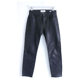 Frame Denim Frame Le Garcon leather jeans Black