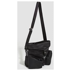 Prada-This is a product from Prada called Re-nylon messenger, which is new.-Black